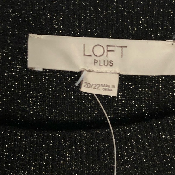 LOFT Plus Shimmering Black Sweater Dress size 20/22 NWT - Picture 14 of 16